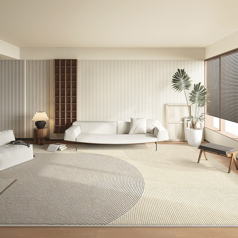 Contemporary Abstract Rugs under Dining Room Table, Large Modern Rugs for Living Room, Mid Century Modern Rugs for Bedroom-ArtWorkCrafts.com