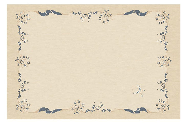 Cream Color Flower Pattern Rugs under Coffee Table, Large Modern Rugs for Bedroom, Modern Rugs for Living Room, Contemporary Modern Rugs for Dining Room-ArtWorkCrafts.com