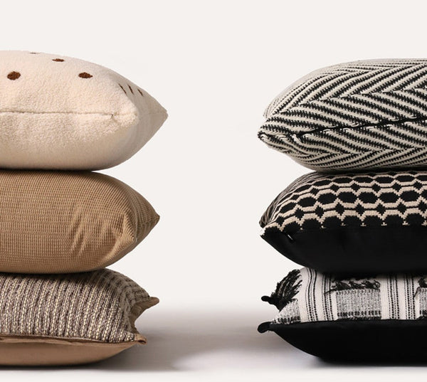 Geometric Modern Sofa Pillows, Decorative Pillows for Couch, Contemporary Throw Pillows, Modern Pillows for Dining Room, Modern Sofa Pillows-ArtWorkCrafts.com