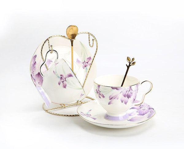 Luxury Tea Cup with Saucer, Elegant Coffee Cup, Porcelain Coffee Cup, Ceramic Tea Cup Set, Porcelain Tea cups, British Tea Cup Set, Afternoon Tea Cup with Saucer Set-ArtWorkCrafts.com