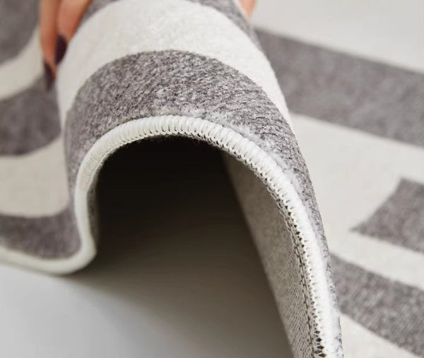 Modern Rugs for Living Room, Gray Modern Rugs for Bedroom, Large Geometric Rugs, Contemporary Area Rugs for Dining Room-ArtWorkCrafts.com