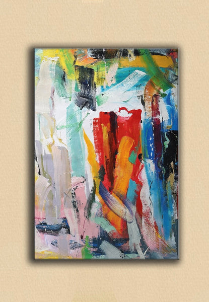 Modern Contemporary Artwork, Buy Paintings Online, Colorful Abstract Acrylic Paintings for Living Room, Heavy Texture Canvas Art, Impasto Wall Art Paintings