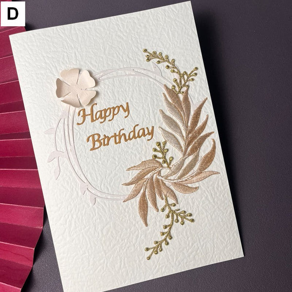 Beautiful Greeting Cards to Friends, Embroidery Greeting Cards, Creative Birthday Greeting Card, Original Handmade Embroidery Greeting Cards-ArtWorkCrafts.com