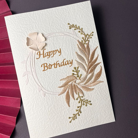 Beautiful Greeting Cards to Friends, Embroidery Greeting Cards, Creative Birthday Greeting Card, Original Handmade Embroidery Greeting Cards-ArtWorkCrafts.com