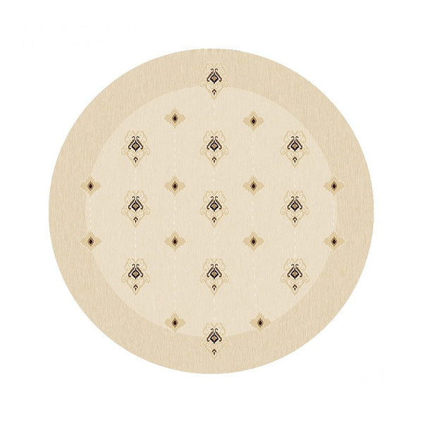 Bedroom Modern Round Rugs, Modern Rug Ideas for Living Room, Dining Room Contemporary Round Rugs, Circular Modern Rugs under Chairs-ArtWorkCrafts.com
