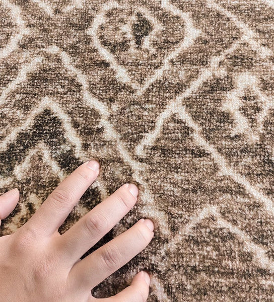 Brown Modern Rug Ideas for Bedroom, Large Modern Rugs for Living Room, Abstract Geometric Modern Rugs, Modern Rugs for Dining Room-ArtWorkCrafts.com