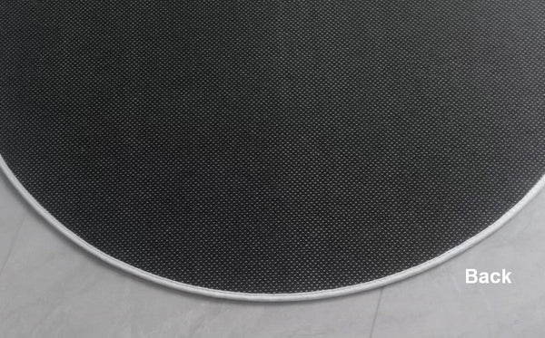 Modern Rugs for Dining Room, Abstract Contemporary Round Rugs under Chairs, Circular Area Rugs for Bedroom, Geometric Modern Rugs for Living Room-ArtWorkCrafts.com