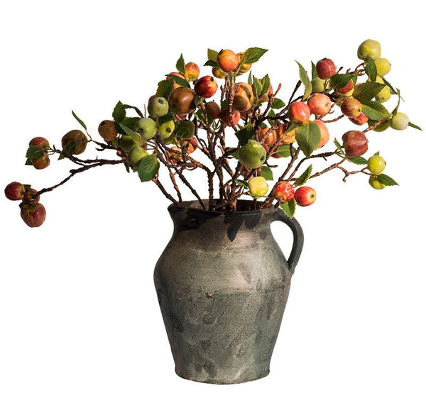 Beautiful Modern Flower Arrangement Ideas for Home Decoration, Apple Branch, Fruit Branch, Table Centerpiece, Simple Artificial Floral for Dining Room-ArtWorkCrafts.com