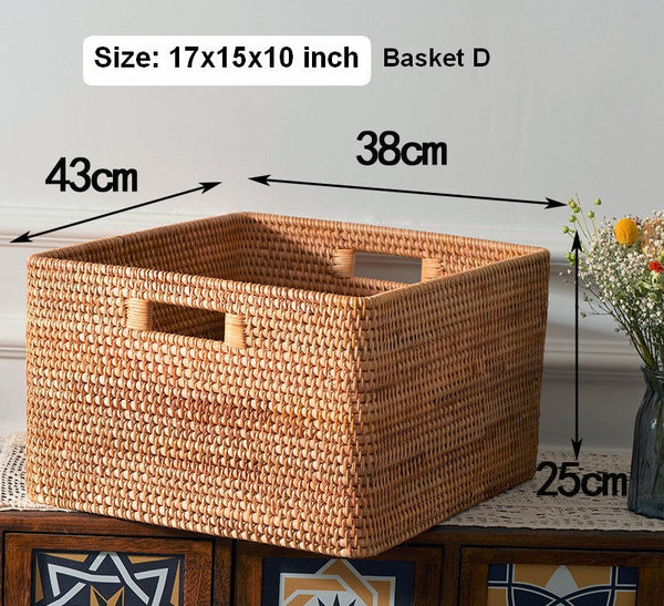 Storage Baskets for Bedroom, Extra Large Storage Basket for Clothes, Rectangular Storage Baskets, Storage Basket for Shelves-ArtWorkCrafts.com