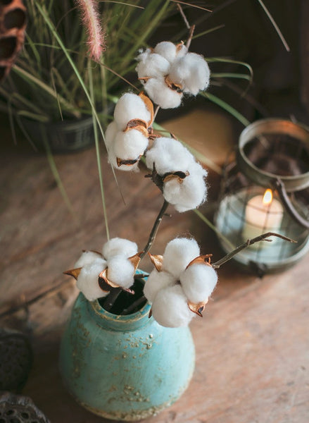 Cotton Branch, Table Centerpiece, Spring Artificial Floral for Dining Room, Bedroom Flower Arrangement Ideas, Simple Modern Flower Arrangement Ideas for Home Decoration-ArtWorkCrafts.com