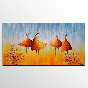 Wall Art Paintings, Paintings for Bedroom, Canvas Abstract Painting, Large Painting for Sale, Ballet Dancer Painting, Abstract Canvas Painting-ArtWorkCrafts.com