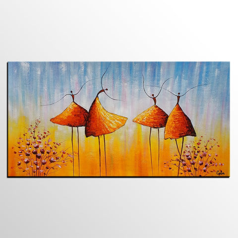 Wall Art Paintings, Paintings for Bedroom, Canvas Abstract Painting, Large Painting for Sale, Ballet Dancer Painting, Abstract Canvas Painting-ArtWorkCrafts.com