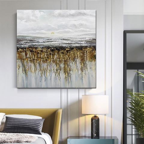 Heavy Texture Painting, Extra Large Paintings for Dining Room, Hand Painted Wall Art Painting, Modern Canvas Paintings for Living Room-ArtWorkCrafts.com