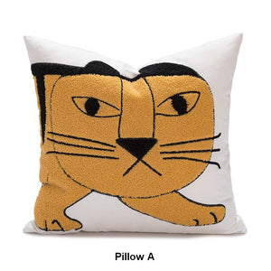 Tiger Decorative Pillows for Kids Room, Modern Pillow Covers, Modern Decorative Sofa Pillows, Decorative Throw Pillows for Couch-ArtWorkCrafts.com