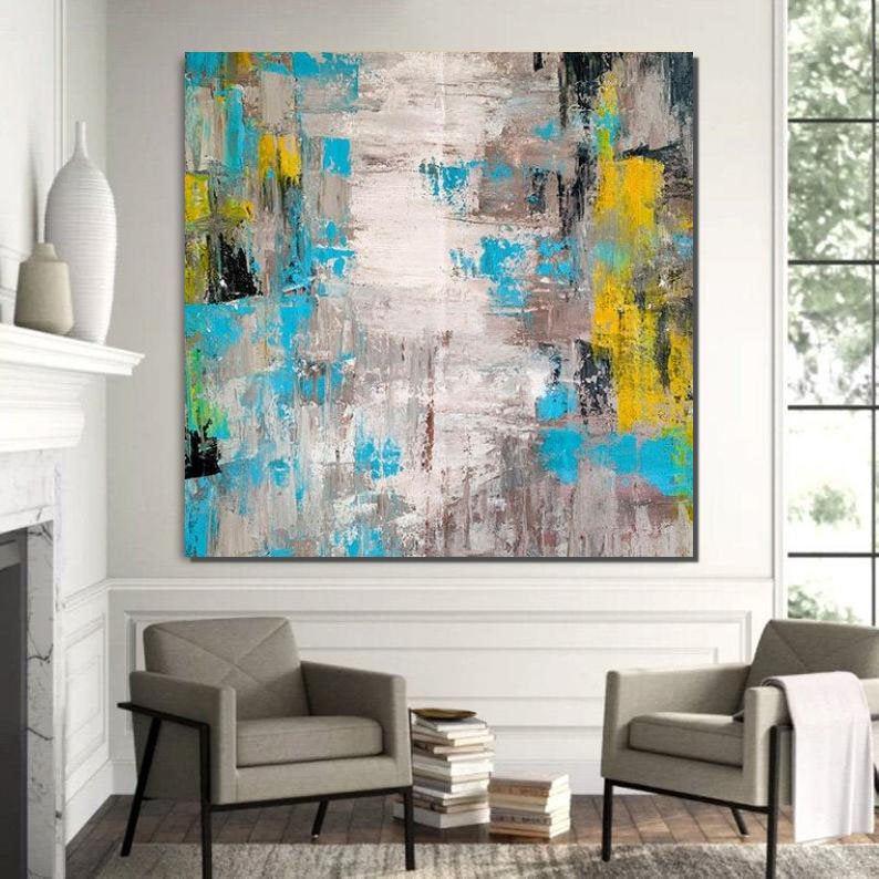Modern Wall Art Ideas, Abstract Wall Painting, Huge Abstract Artwork, Extra Large Paintings for Livingroom, Simple Modern Art, Modern Canvas Painting-ArtWorkCrafts.com