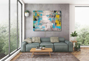 Extra Large Paintings, Wall Painting Acrylic Abstract Art, Simple Acrylic Paintings, Modern Abstract Acrylic Painting, Living Room Wall Painting-ArtWorkCrafts.com