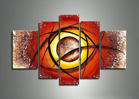 Large Modern Artwork, Abstract Painting for Sale, 5 Piece Canvas Wall Art, Living Room Canvas Painting, Heavy Texture Paintings-ArtWorkCrafts.com