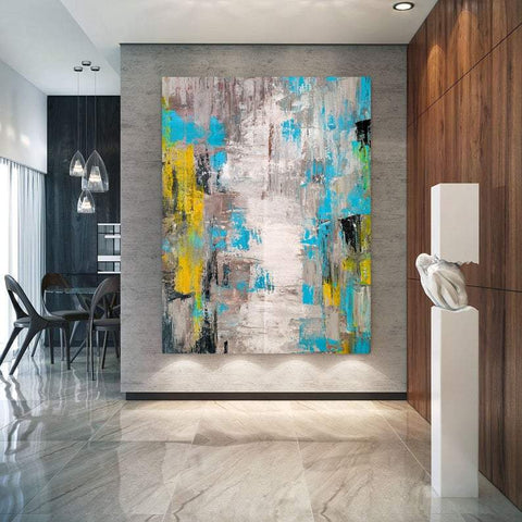 Large Acrylic Painting, Huge Paintings for Dining Room, Hand Painted Wall Art Painting, Modern Canvas Artwork-ArtWorkCrafts.com