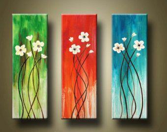 Flower Painting, Modern Painting, Acrylic Flower Paintings, Wall Art Painting, Contemporary Paintings-ArtWorkCrafts.com