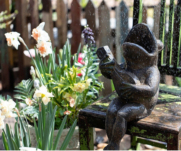 Garden Animal Statues, Unique Modern Garden Sculptures, Frog Flowerpot for Garden Decoration, Beautiful Cute Frog Statues, Creative Villa Outdoor Gardening Ideas-ArtWorkCrafts.com
