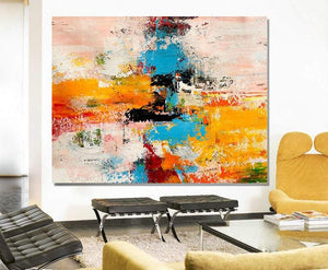 Acrylic Abstract Art, Extra Large Paintings, Modern Abstract Acrylic Painting, Living Room Wall Painting-ArtWorkCrafts.com