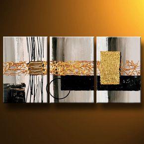 Modern Abstract Art, 3 Piece Wall Art, Bedroom Canvas Painting, Acrylic Painting, Modern Wall Art Painting-ArtWorkCrafts.com