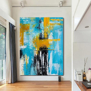 Large Modern Acrylic Painting, Wall Art for Dining Room, Hand Painted Wall Art Painting, Contemporary Canvas Artwork-ArtWorkCrafts.com