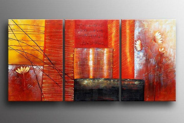 Red Abstract Painting, Abstract Art, Canvas Painting, Abstract Art for Sale-ArtWorkCrafts.com