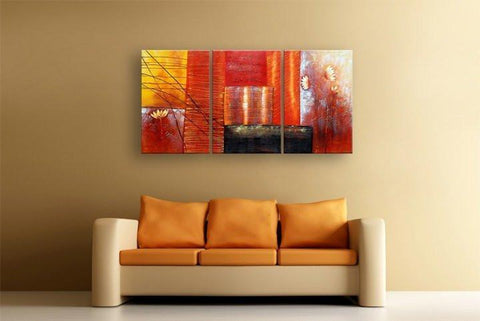 Red Abstract Painting, Abstract Art, Canvas Painting, Abstract Art for Sale-ArtWorkCrafts.com