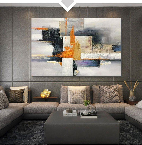Abstract Acrylic Painting, Modern Paintings for Living Room, Hand Painted Wall Painting, Extra Large Abstract Art-ArtWorkCrafts.com