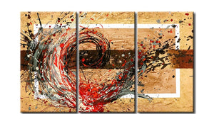 Acrylic Abstract Paintings for Living Room, 3 Piece Wall Painting, Modern Acrylic Paintings, Large Wall Art Paintings-ArtWorkCrafts.com