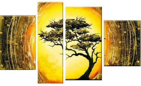 Tree of Life Painting, Living Room Wall Art Paintings, Contemporary Art for Sale, Hand Painted Wall Art, Acrylic Painting on Canvas-ArtWorkCrafts.com