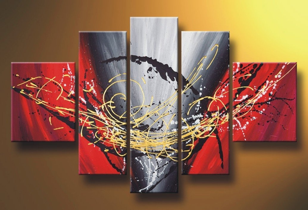 Dancing Lines Abstract Art, Dining Room Canvas Painting, Acrylic Art for Sale, Huge Painting on Canvas, Simple Modern Art-ArtWorkCrafts.com