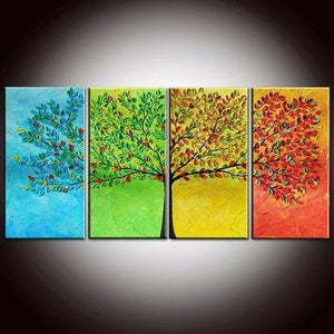 Abstract Canvas Paintings, Tree of Life Painting, Heavy Texture Paintings, Extra Large Wall Art for Living Room, Large Painting for Sale-ArtWorkCrafts.com