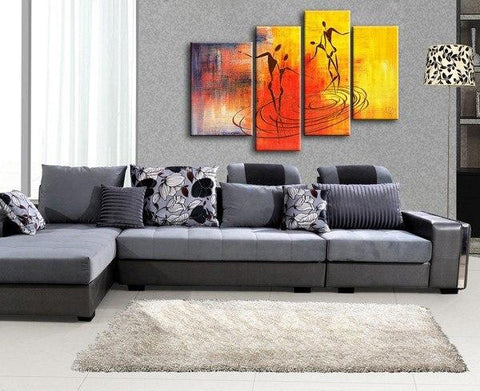 Abstract Painting of Love, Large Acrylic Painting, Abstract Painting on Canvas, Bedroom Wall Art Paintings, Simple Modern Art-ArtWorkCrafts.com