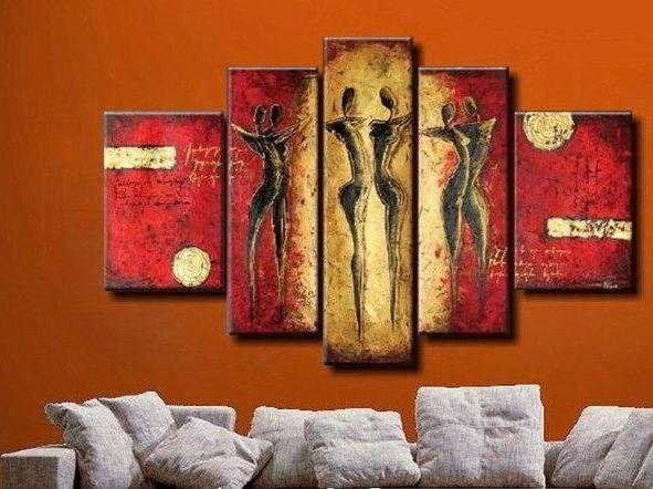 Acrylic Modern Wall Art Paintings, Hand Painted Canvas Art, Modern Paintings for Living Room, Multi Panel Canvas Painting-ArtWorkCrafts.com