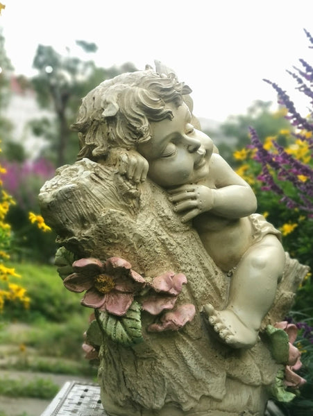 Large Angel Flowerpot, Resin Statue for Garden, Creative Modern Statue for Garden Ornaments, Villa Outdoor Decor Gardening Ideas-ArtWorkCrafts.com