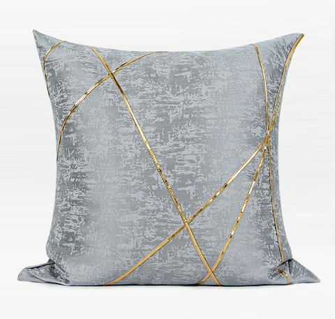 Gray Simple Style, Modern Throw Pillow, Pillow Cover with Insert, Sofa Pillows, Bedroom Pillows, Home Decor-ArtWorkCrafts.com