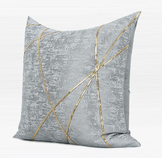 Gray Simple Style, Modern Throw Pillow, Pillow Cover with Insert, Sofa Pillows, Bedroom Pillows, Home Decor-ArtWorkCrafts.com