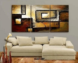 Abstract Painting for Sale, Canvas Painting for Dining Room, Living Room Wall Art Painting, Modern Paintings, 3 Piece Wall Art-ArtWorkCrafts.com