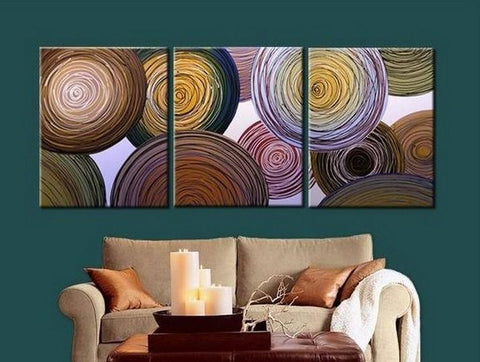 Wall Art, Large Painting, Abstract Canvas Painting, Abstract Painting, Living Room Wall Art, Modern Art, 3 Piece Wall Art, Ready to Hang-ArtWorkCrafts.com
