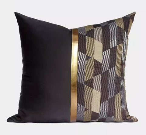 Modern Pillows for Living Room, Black Decorative Modern Pillows for Couch, Modern Sofa Pillows Covers, Modern Sofa Cushion-ArtWorkCrafts.com