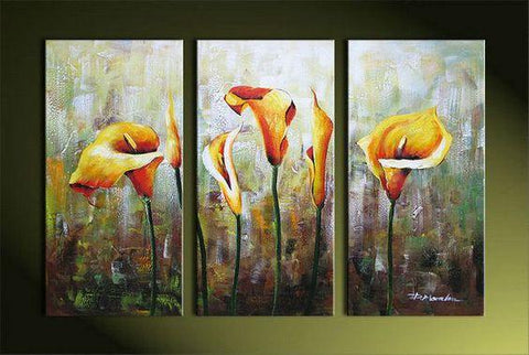 Modern Wall Art Painting, Calla Lily Flower Paintings, Acrylic Flower Art, Flower Painting Abstract-ArtWorkCrafts.com