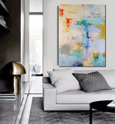 Extra Large Paintings for Bedroom, Abstract Acrylic Painting, Hand Painted Wall Painting, Modern Abstract Art-ArtWorkCrafts.com