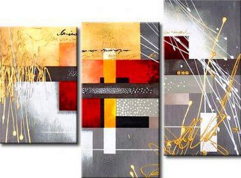 3 Piece Wall Art, Abstract Acrylic Paintings, Texture Artwork, Acrylic Painting on Canvas, Modern Wall Art Paintings-ArtWorkCrafts.com