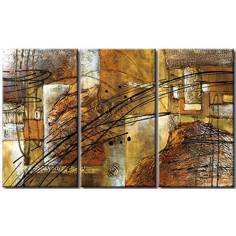 Texture Artwork, Abstract Painting on Canvas, 3 Piece Wall Art, Modern Acrylic Paintings, Wall Art Paintings-ArtWorkCrafts.com