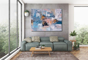 Hand Painted Acrylic Painting, Huge Abstract Painting, Extra Large Paintings for Living Room, Modern Abstract Art-ArtWorkCrafts.com