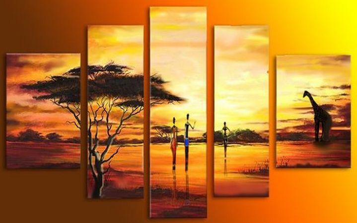Extra Large Wall Art, African Hunting Painting, Bedroom Canvas Painting, Buy Art Online-ArtWorkCrafts.com