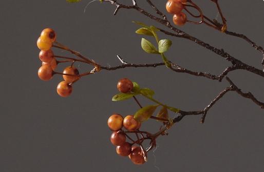 Rustic Artificial Autumn Fruit, Stem 28" Tall, Flower Arrangement, Botanicial Plant-ArtWorkCrafts.com