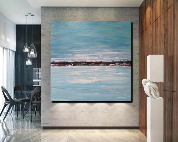 Large Paintings for Sale, Simple Abstract Paintings, Seascape Acrylic Paintings, Living Room Wall Art Painting, Original Landscape Paintings-ArtWorkCrafts.com